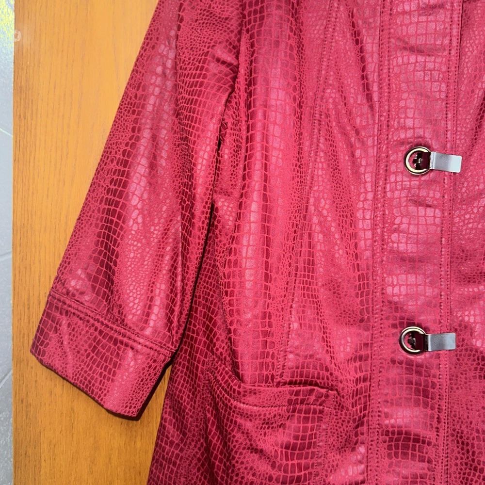Ruby Rd Women's Red Jacket Snake Sz 12 Long Sleeve Work/Casual - Picture 4 of 6